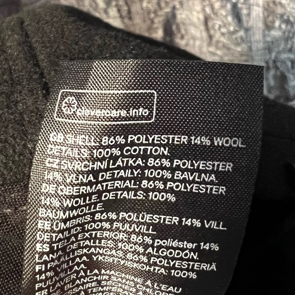 H&M black wool blend adjustable baseball cap - Picture 6 of 7